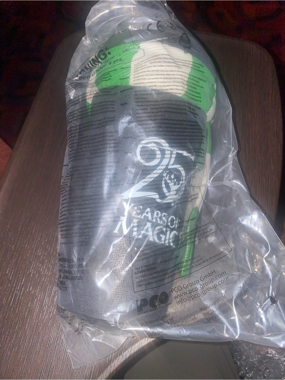 Harry Potter 25th Anniversary Slytherin Gripper Cup Tumbler w/ Straw New Mint